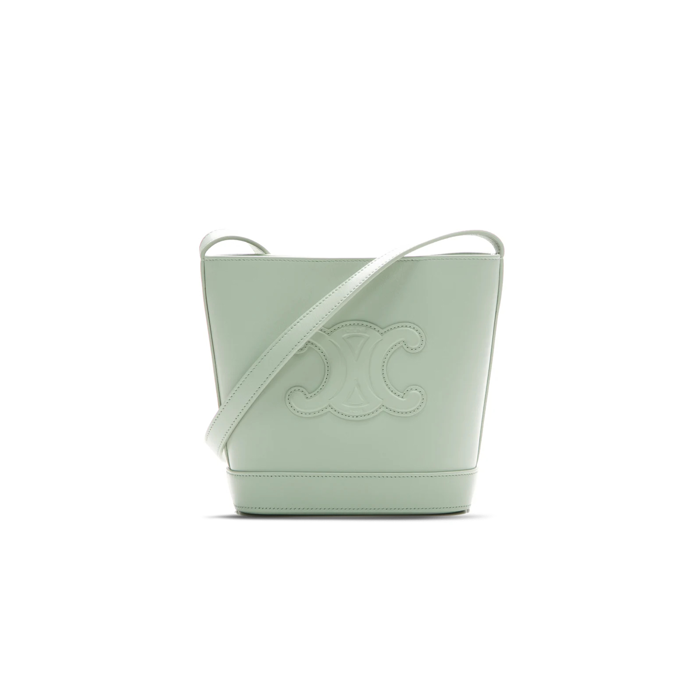 CELINE MINI BUCKET BAG IN CUIR TRIOMPHE SMOOTH COWHIDE 1004333DU3.05LV (19.5*16*7cm)